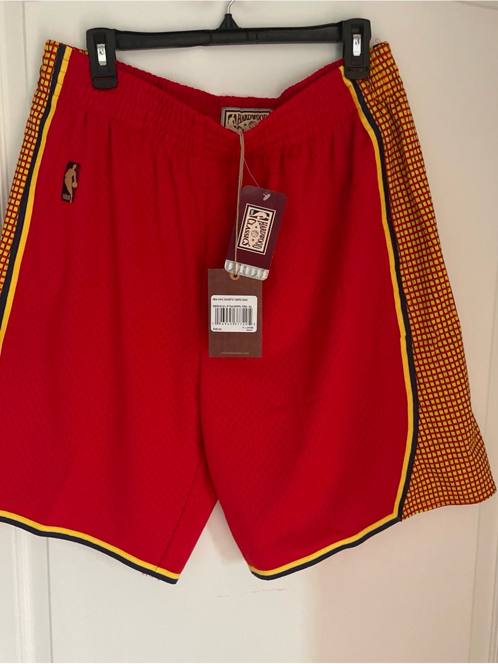 NBA Mens XL Mitchell & Ness NBA Swingman Hardwood Classics Shorts Red New